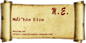 Mühle Elza névjegykártya